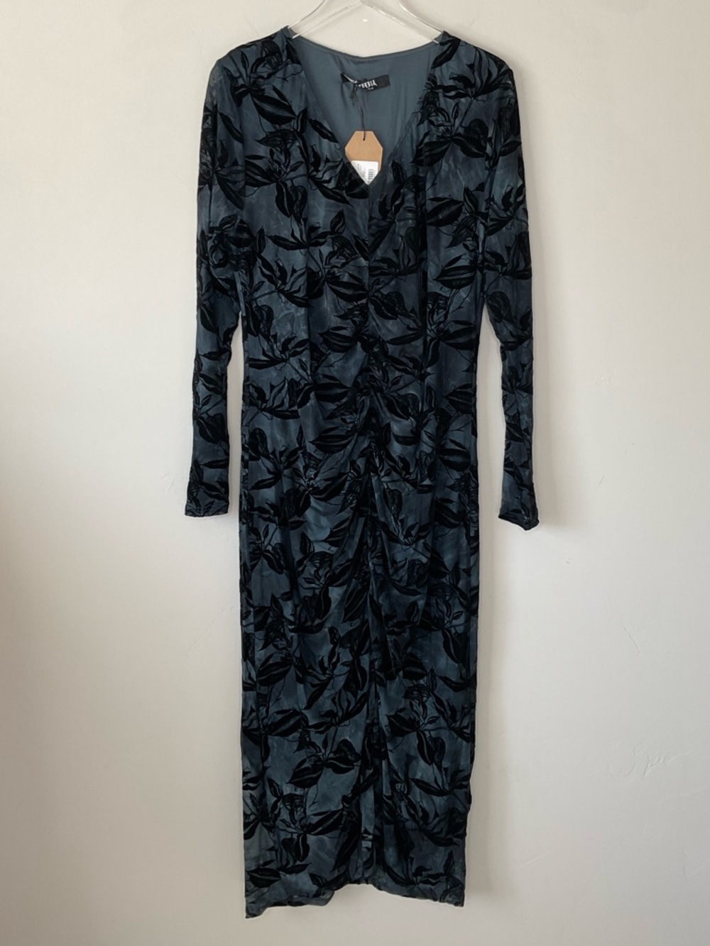 Disturbia Bryn Floral Flocked Mesh Midaxi Dress Size 16 NWT